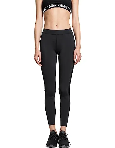 Urban Classics Damen Ladies Tech Mesh Stripe Leggings Leggings, per Pack Schwarz (Black 7), W26/L32(Herstellergröße: XS)
