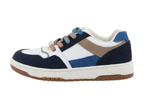 Lurchi 95L0103011 Sneaker, Navy-Cobalt-White, 34 EU Weit - Sneaker für Jungen mit Skateroptik, ideal für den Sommer und bequem für aktive Kinder.