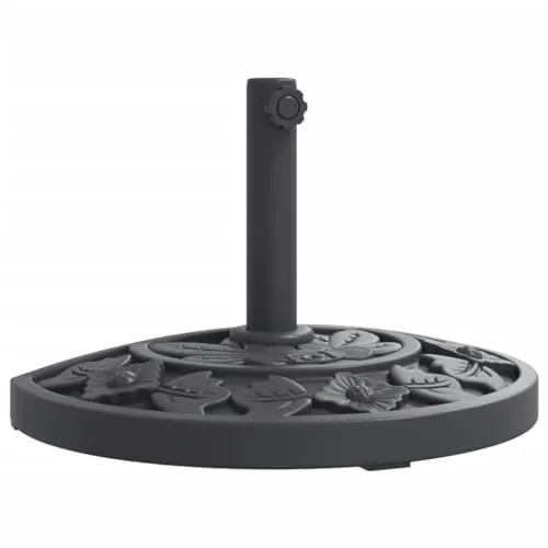 vidaXL Sonnenschirmständer mit Spannknopf - Schirmständer für Ø38/48 mm Mast, 9 kg Halbrund, bietet außergewöhnliche Stabilität und elegantes Blumenmuster für deinen Außenbereich.