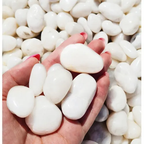 Weißer Polierter Gartenkiesel 5 kg – Naturstein 2–4 cm für Dekoration, Garten & Innenbereich