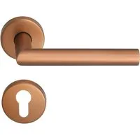 MeinTürgriff Drückergarnitur Toulouse Rosegold - Edelstahl-Türgriff-Garnitur in edlem Rosegold, ideal für Innentüren. Einfache Montage und rechts/links verwendbar, inklusive Befestigungsmaterial.