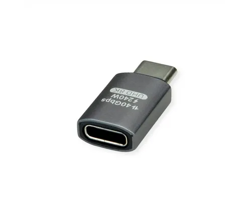 ROLINE USB4 Gen 3x2 Adapter Typ C ST/BU Computer-Adapter USB Typ C (USB-C) Männlich (Stecker) zu USB Typ C (USB-C) Weiblich (Buchse), Aluminium, gerade