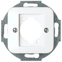 Busch-Jaeger 2553-214 Zentralscheibe Neutrik/XLR mit Tragring für Steckverbinder, alpinweiß glänzend, Reflex SI
