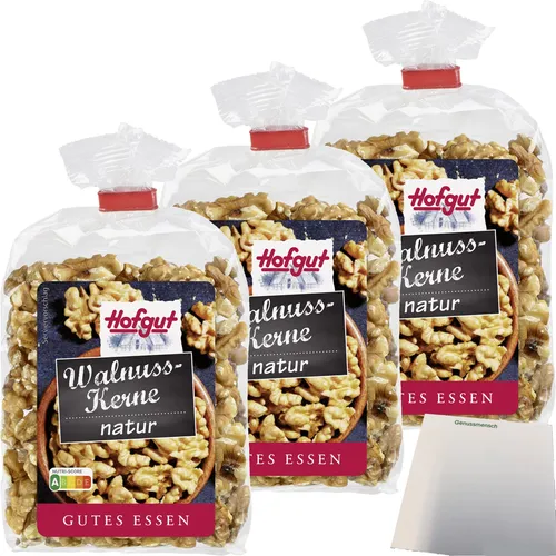 Hofgut Walnusskerne 3er Pack 3x200g Beutel usy Block