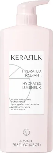 Kerasilk Essentials Color Protecting Conditioner 750 ml - Haarspülungen für gefärbtes Haar, schützt die Farbe vor dem Verblassen und verbessert die Kämmbarkeit. Mit Biomimetischer Seide für lebendigen Glanz und Geschmeidigkeit.