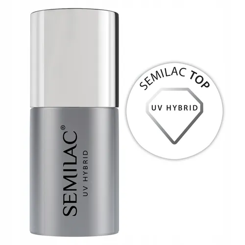 Semilac UV Top Coat Transparent 7ml | Hochglanz, Vegan, Kratzfest