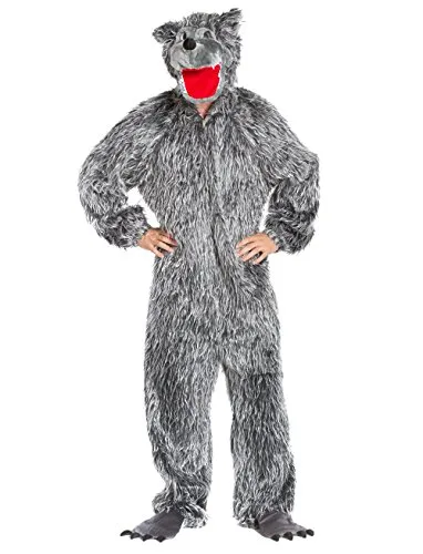 Wolf Kostüm für Herren in grau von Orlob