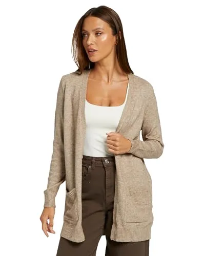 ONLY Damen Pullover 15174274 Beige XS - Strickjacke für Damen im klassischen Schnitt, ideal für modische Styles. Die offene Passform kaschiert Problemzonen und sorgt für einen angenehmen Tragekomfort. Mit feiner Struktur und praktischen Fronttaschen.