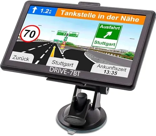 GABITECH 7 Zoll GPS Navigationsgerät Navi Drive 7BT für LKW und PKW mit Bluetooth
