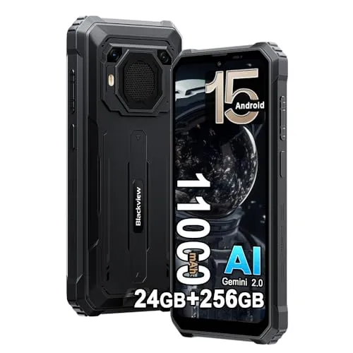 Blackview BV6200 Plus Outdoor Handy 11000mAh - Robustes Android 14 Smartphone mit 11000mAh Akku, 24GB RAM und 256GB Speicher, ideal für Outdoor-Abenteuer und lange Nutzung.