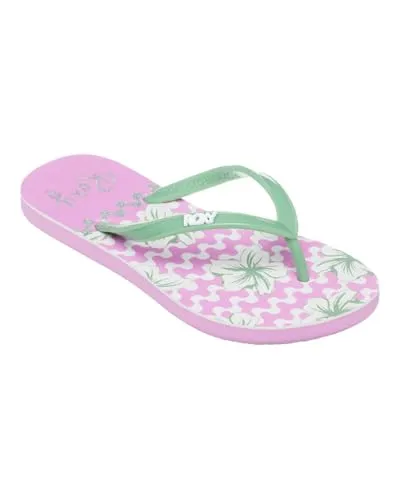 Roxy Mädchen Viva Stamp Ii Sandale, Green Pink, 37 EU von Roxy