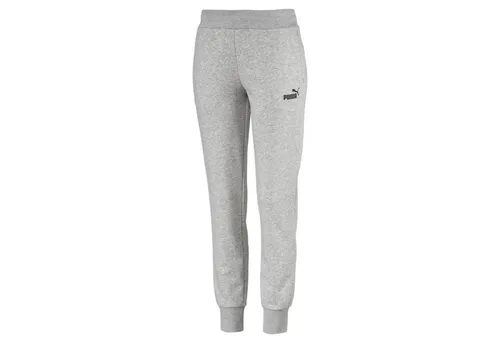PUMA Damen Hose, Light Gray Heather, XS - Bequeme Trainings-Hose für Damen mit elastischem Bund und Kordelzug für optimale Passform. Ideal für Sport und Freizeit, bietet viel Tragekomfort und stylisches Design für jede Aktivität.