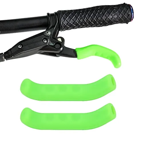 Dioche Bremsgriffabdeckung, Bremshebelabdeckungen, rutschfeste Silikonmanschetten für Bremsen, Griffschutz für Mountainbike, Straße (grün)