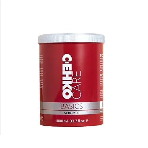 C:EHKO Basics Silberkur 1000 ml - Haarkur für blondiertes Haar - Shampoos: Die C:EHKO Basics Silberkur mit Anti-Yellow-Formel entfernt Gelbstich und stärkt den Haarschaft mit Mandelprotein und Aloe Vera.