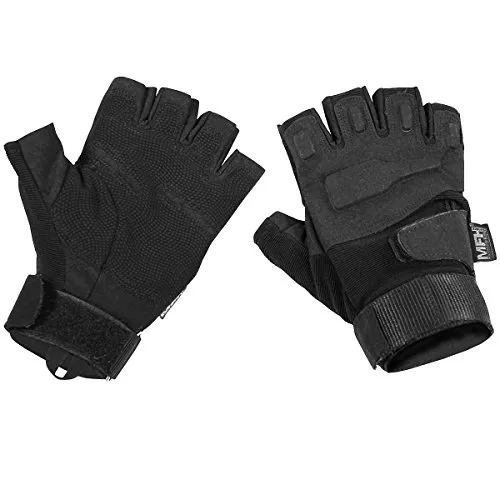 MFH Protect Fingerlose Handschuhe Schwarz Größe L