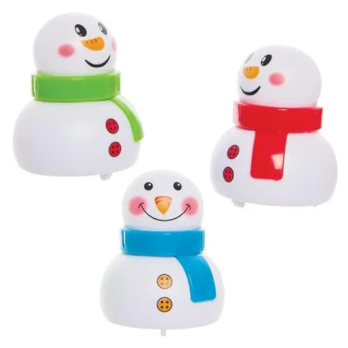 Baker Ross FX882 Schneemann-Rückzieh-Rennautos