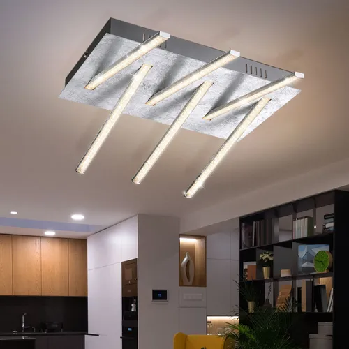 LED Deckenlampe Designleuchte mit Kristallen, 30W 1800lm