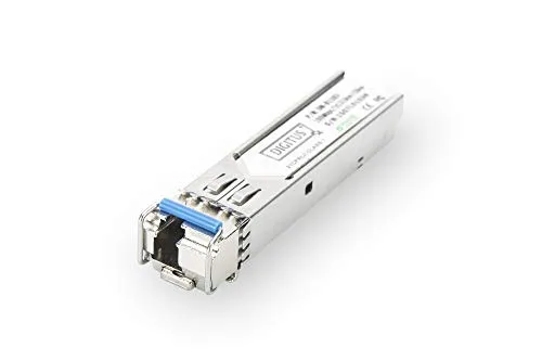DIGITUS Gigabit SFP Modul - 1,25 Gbit/s - HP & HP Aruba kompatibel - Mini GBIC - für Singlemode-Glasfaserkabel - LC Simplex - Bidirektional - TX1310/RX1550nm - 20 km Reichweite - Plug & Play