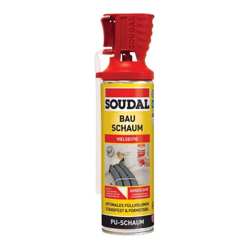 Soudal, Bauschaum, B2, Genius Gun, 500 ml, PU-Schaum, Montageschaum