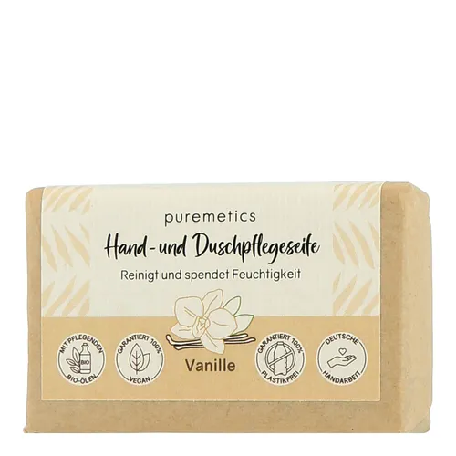 puremetics Natur-Seifen - Hand- & Duschpflegeseife Vanille 75g