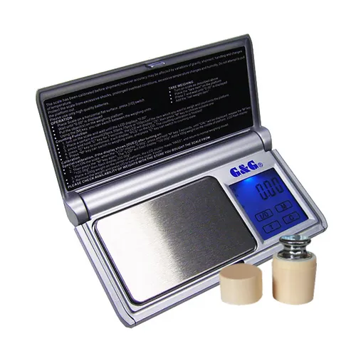 G&G BS+G 50g/0,005g Feinwaage + 50g Justiergewicht, Taschenwaage Digital-waage