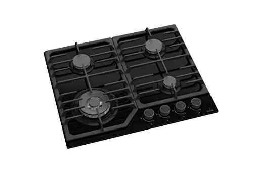 Gasline Einbau Gasherd GAG60GLWG, 4-flammig mit WOK-Brenner - Kochfelder: Hochleistungs-Gasherd mit 3.8kW WOK-Brenner, ideal für schnelle und gleichmäßige Kochvorgänge, ausgestattet mit elektrischer 1-Handzündung und Zündsicherung.