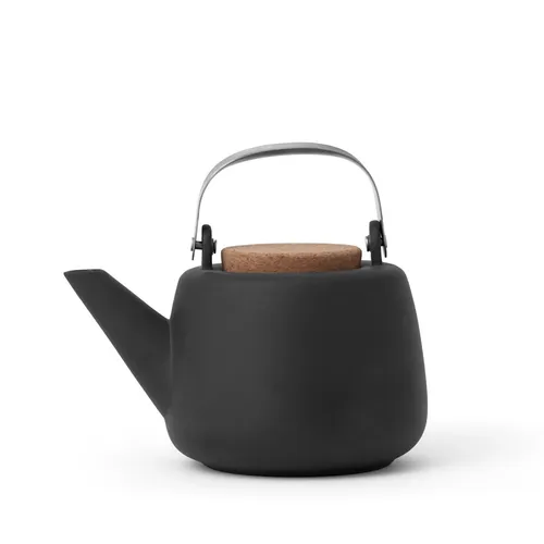 VIVA Scandinavia Teekanne Nicola 1,2 l – Porzellan Anthrazit mit Deckel | Design