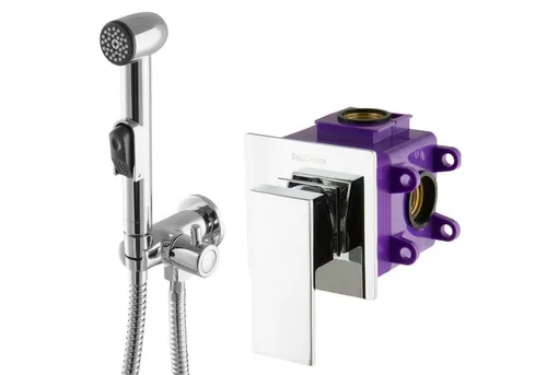 PaulGurkes Bidetarmatur PGSETBIDET4 - Bidetarmatur aus massivem Messing mit hochwertiger Verchromung, inklusive langlebiger Keramikkartusche und integrierter Rückflusssicherung für maximale Hygiene.