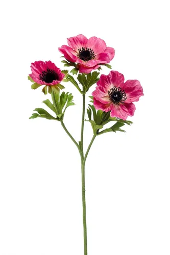 artplants Textilblume Windröschen Rubina, pink, 55cm