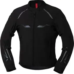 IXS Hexalon-ST Motorrad Textiljacke, schwarz, Größe L - Wasserdichte Motorradjacke aus elastischem iXS-Stretch-Material für optimale Passform und Tragekomfort, perfekt für Biker bei jedem Wetter.