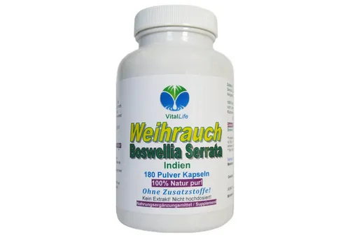 Weihrauch Boswellia Serrata 180 Pulver Kapseln - Multivitaminpräparate & Mineralien, 100% natürliche Zutaten ohne Zusatzstoffe, ideal für eine gesunde Ernährung und Rückstandskontrolle, hergestellt in Deutschland.