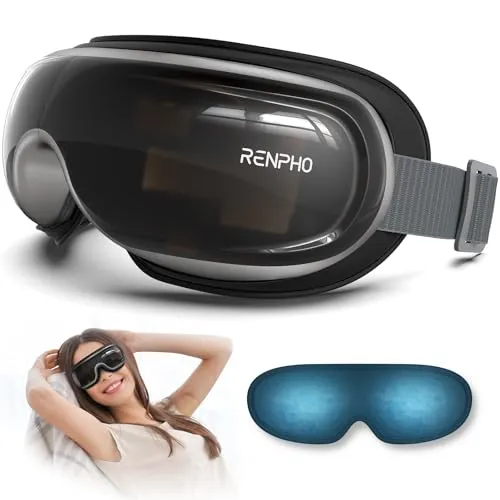 RENPHO Eyeris 3 Augenmassagegerät - Massagegeräte mit Sprachsteuerung, bietet Wärme, Kühlung und Akupressur für entspannte Augen und eine erholsame Auszeit.