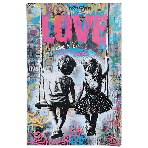 REINDERS Poster, Young Love, Kinderzimmer, Poster, Wanddeko, Room Decor, 150 gr. glänzend Bilderdruckpapier, Mehrfarbig, 91,5x61cm