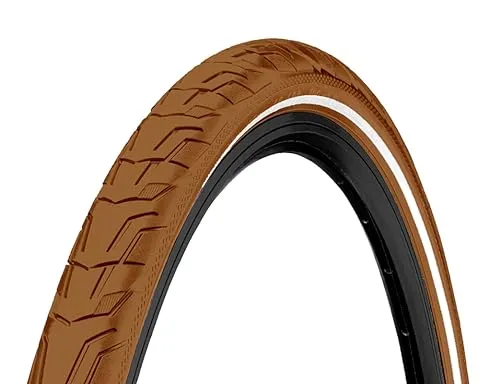 Continental City- / Trekking- und E-Bike-Reifen 28 Zoll, Ride Stadt, braun - Robuster 28 Zoll Reifen für City- und Trekkingräder. Mit optimalem Grip und Langlebigkeit sorgt der Ride Stadt für ein sicheres Fahrgefühl in der Stadt.