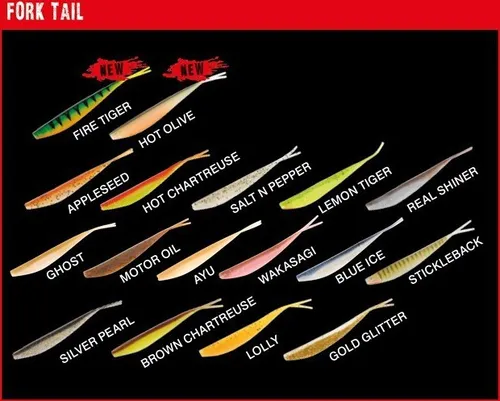 Fox Rage Gummifische Fork Tail Gummifisch Drop Shot 18cm, Farbe:Hot Chartreuse 3