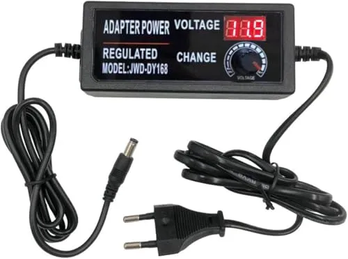 JZK Spannungsregelbares Netzteil DC 3-12V 5A - Spannungswandler mit LCD-Display zur sicheren Anpassung von 3-12V, ideal für LED-Streifen und kleine Haushaltsgeräte. Mit mehreren Sicherheitsfunktionen für zuverlässigen Betrieb.