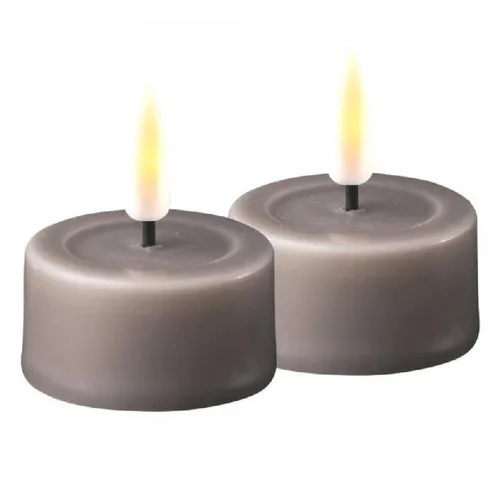 Deluxe Homeart Tafelkerze Teelichte LED Grau (2-teilig) von Deluxe Homeart
