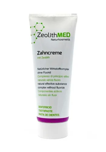 Zeolith MED Zahncreme - Fluoridfreie Zahnpasta mit Xylit und Minze - Zahnpasta ohne Fluorid für natürliche Mundpflege, reduziert Plaquebakterien und beugt Karies vor. Ideal für die ganze Familie mit erfrischendem Minzgeschmack.