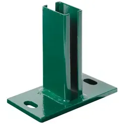 MR-Shop Pfostenträger für Zaunpfosten 60x40 mm Grün (Platte 150x80 mm)