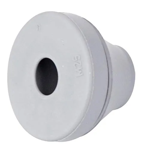 Intratec Kabeldurchführung Wasserdicht Gummitülle [Schutzart IP 66/67] Kabelverschraubung M12-25 Stück, grau | Kabeltülle Gummi | Würgenippel | Gummitülle Kabeldurchführung Gummi, Gumminippel