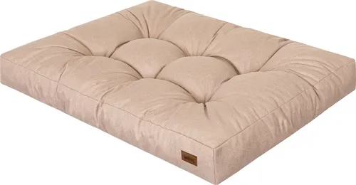 Beige Hundebett Grand Light, 90 x 70 cm - Hundebetten: Hochwertige Matratze für mittelgroße Hunde, wasserfestes Gewebe und optimaler Komfort für erholsamen Schlaf.