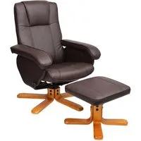 SVITA Relaxsessel CHARLES - 360° drehbar mit Hocker - Sessel für entspannte Stunden im Wohnzimmer, mit 360° Drehfunktion und bequemer Liegefunktion. Hochwertige Polsterung und ergonomisches Design für optimalen Sitzkomfort.