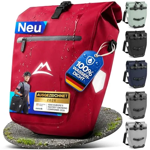 Nextcover Fahrradtasche für Gepäckträger in rot von Nextcover