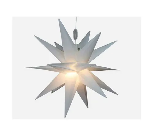 Gartenpirat LED Stern Faltstern 18 Zacken aus Kunstoff-Folie mit LED-Birne warmweiß