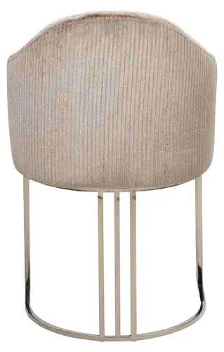 Esszimmerstuhl Luxus 4er Set - Modernes Design in Beige - 4 gepolsterte Stühle im modernen Stil, ideal für Esszimmer und Wohnzimmer. Robustes Metallgestell, Höhe 85 cm, Breite 53 cm, leicht zu montieren. Perfekt für stilvolle Einrichtung.