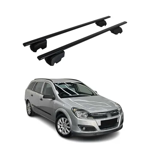 OMAC Dachträger für Opel Astra H Caravan Kombi Typ L35 - Dachgepäckträger aus hochwertigem Metall, leicht und abnehmbar. Ideal für Fahrräder, Ski und Kajaks, wasserbeständig und aerodynamisch für ein sicheres Fahrerlebnis.