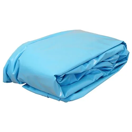 SAXONICA Poolfolie Holzpool Achteck I 454,6 x 420 x 121,2 cm I 0,8 mm I blau I mit Keilbiese