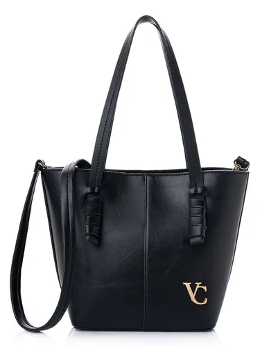 Vince Camuto Schultertasche 'Piedmont' Schwarz - Elegante Damenhandtasche - Stylische Vince Camuto Schultertasche 'Piedmont' in Schwarz, ideal für den Alltag. Praktische abnehmbare Umhängeriemen und geräumige Innentasche bieten Komfort und Funktionalität.