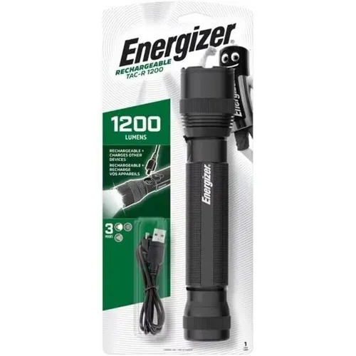 Energizer Taschenlampe wiederaufladbare Tac-R 1200 Lumen USb 3 Modi Durable Alum