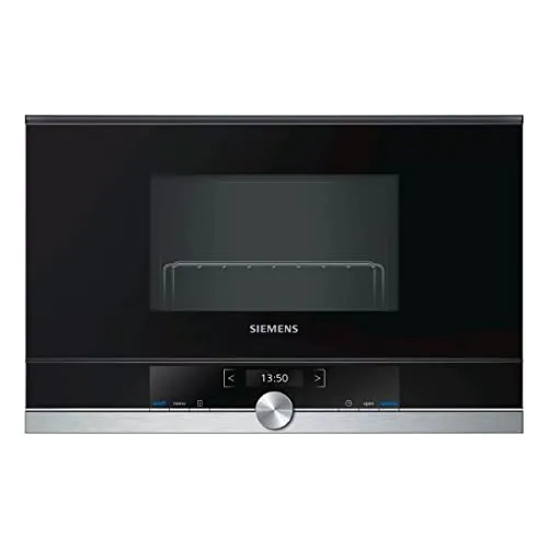Siemens BE634RGS1 Mikrowelle, 900 W, 21 L - Mikrowelle mit 10 Automatikprogrammen für perfekte Zubereitung, TFT-Display und Grillfunktion für gleichmäßiges Bräunen. Ideal für moderne Küchen.